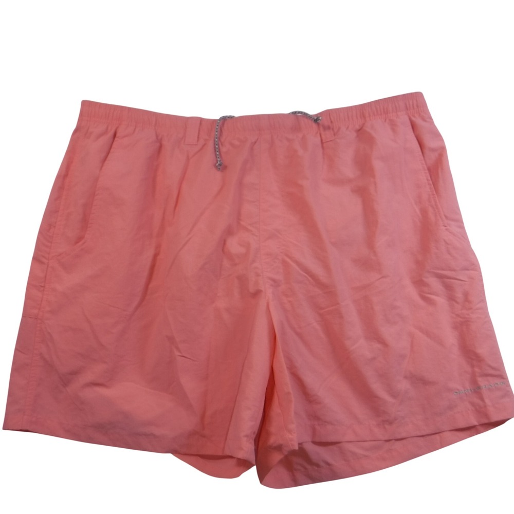 Columbia PFG Backcast III Water Shorts Mens XXL Salmon Pink Fishing Mesh Liner‎